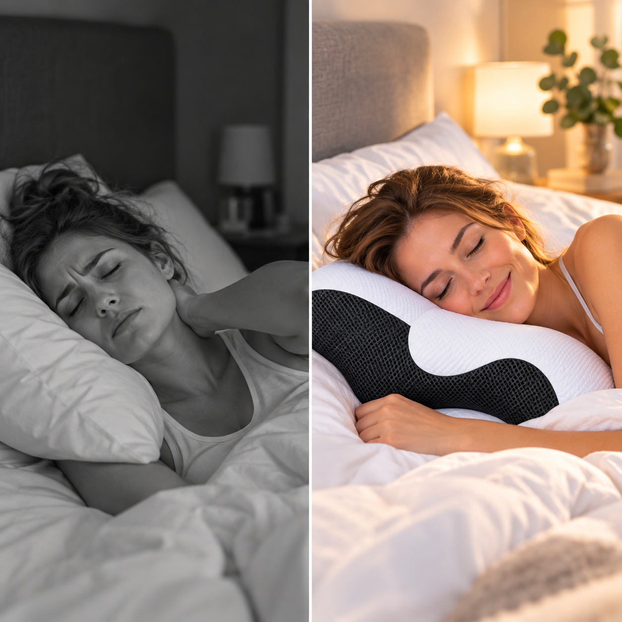 Oreiller Ergonomique SNOPELIA™ – Confort & Soutien