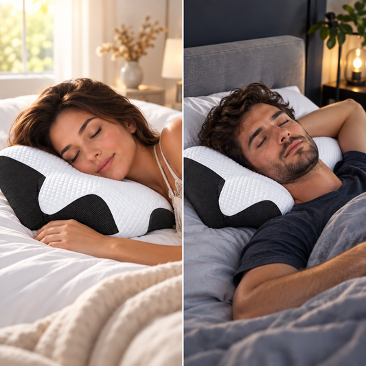 Oreiller Ergonomique SNOPELIA™ – Confort & Soutien
