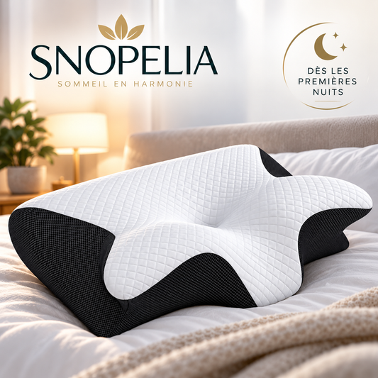 Oreiller Ergonomique SNOPELIA™ – Confort & Soutien